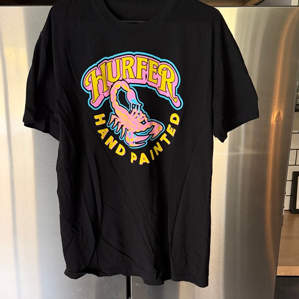 Black Hurfer Hand Painted T-Shirt